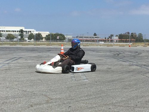 Jonny in go-kart 